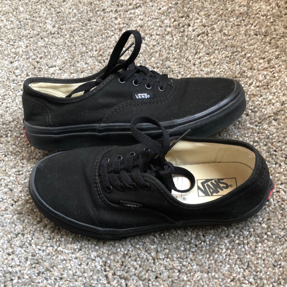 Kids all black vans